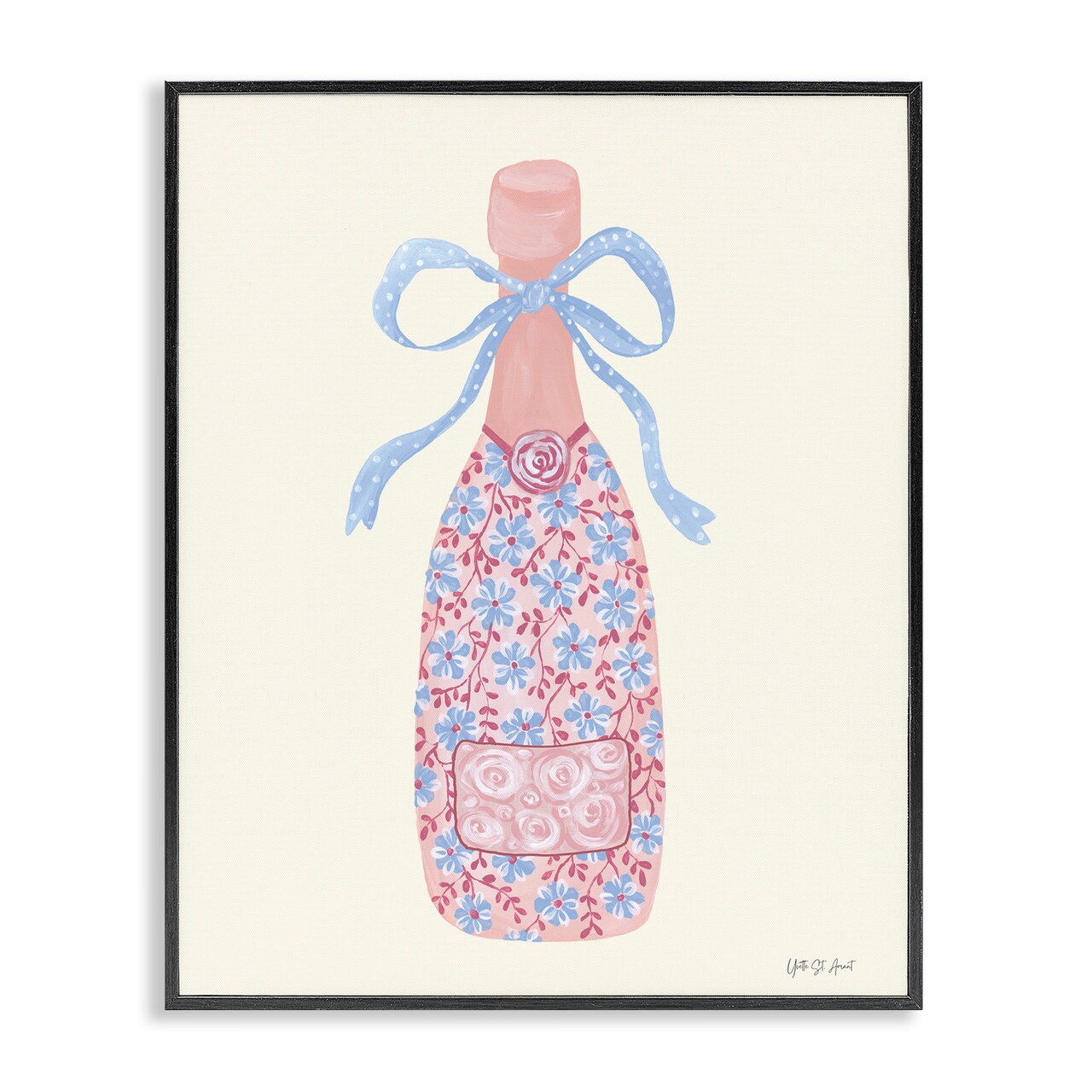 Stupell Industries Pastel Coquette Champagne Framed Giclee, design by Yvette St. Amant
